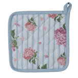 Clayre & Eef | Pannenlap Wit, Roze 20x20 cm | VTG45 Clayre & Eef | Pannenlap Wit, Roze 20x20 cm | VTG45