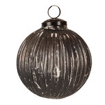 Clayre & Eef | Kerstbal Grijs ø 10x10 cm | 6GL4366M Clayre & Eef | Kerstbal Grijs ø 10x10 cm | 6GL4366M