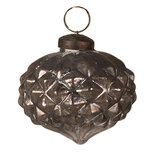 Clayre & Eef | Kerstbal Grijs ø 8x8 cm | 6GL4367S Clayre & Eef | Kerstbal Grijs ø 8x8 cm | 6GL4367S