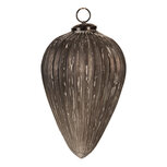 Clayre & Eef | Kerstbal Grijs ø 14x19 cm | 6GL4368M Clayre & Eef | Kerstbal Grijs ø 14x19 cm | 6GL4368M