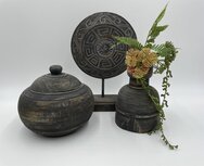 Ornament op voet klein vintage grijs bruin hout 26 x 17,5 cm | 037083 | Home Sweet Home | Stoer & Sober Woonstijl Ornament op voet klein vintage grijs bruin hout 26 x 17,5 cm | 037083 | Home Sweet Home | Stoer & Sober Woonstijl
