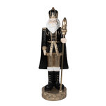 Clayre & Eef | Kerstdecoratie Notenkraker Zwart, Goudkleurig 63x50x178 cm | 5PR0119 Clayre & Eef | Kerstdecoratie Notenkraker Zwart, Goudkleurig 63x50x178 cm | 5PR0119