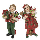 Clayre & Eef | Decoratie Kinderen Rood, Groen 7x6x13 / 7x5x13 cm (2) | 6PR3920 Clayre & Eef | Decoratie Kinderen Rood, Groen 7x6x13 / 7x5x13 cm (2) | 6PR3920