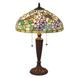 Clayre & Eef | Tiffany Tafellamp Geel, Groen, Roze ø 41x60 cm E27/max 2x60W | 5LL-5209 Clayre & Eef | Tiffany Tafellamp Geel, Groen, Roze ø 41x60 cm E27/max 2x60W | 5LL-5209