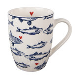 Clayre & Eef | Mok Wit Blauw 350 ml | SSFMU Clayre & Eef | Mok Wit Blauw 350 ml | SSFMU