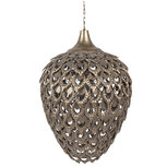 Clayre & Eef | Hanglamp Grijs ø 39x59 cm E27/max 1x60W | 5LMP352 Clayre & Eef | Hanglamp Grijs ø 39x59 cm E27/max 1x60W | 5LMP352