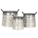 Clayre & Eef | Bloempotten Binnen Set van 3 Grijs Wit 30x24x22/27 / 24x19x21/24 / 19x14x18/21 cm | 6Y5404 Clayre & Eef | Bloempotten Binnen Set van 3 Grijs Wit 30x24x22/27 / 24x19x21/24 / 19x14x18/21 cm | 6Y5404