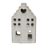 Clayre & Eef | Theelichthouder Kerst Huisje Beige 9x7x14 cm | 6CE1588M Clayre & Eef | Theelichthouder Kerst Huisje Beige 9x7x14 cm | 6CE1588M