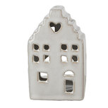 Clayre & Eef | Theelichthouder Kerst Huisje Beige 7x6x11 cm | 6CE1588S Clayre & Eef | Theelichthouder Kerst Huisje Beige 7x6x11 cm | 6CE1588S