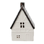 Clayre & Eef | Decoratie Huisje met LED Beige Zilverkleurig 8x7x12 cm | 6CE1597M Clayre & Eef | Decoratie Huisje met LED Beige Zilverkleurig 8x7x12 cm | 6CE1597M