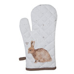 Clayre & Eef | Ovenhandschoen Beige Bruin 18x30 cm | BSLC44 Clayre & Eef | Ovenhandschoen Beige Bruin 18x30 cm | BSLC44