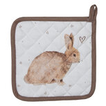 Clayre & Eef | Pannenlap Beige Bruin 20x20 cm | BSLC45 Clayre & Eef | Pannenlap Beige Bruin 20x20 cm | BSLC45