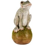 Dekoratief | Tuindeco kikker, zittend op bal, resina, 15x16x30cm | A210144 Dekoratief | Tuindeco kikker, zittend op bal, resina, 15x16x30cm | A210144