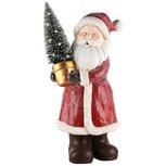 Dekoratief | Deco santa m/boom, rood/wit, magnesium, LED, 24x19x45cm | A215019 Dekoratief | Deco santa m/boom, rood/wit, magnesium, LED, 24x19x45cm | A215019