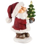 Dekoratief | Santa m/kerstboom, resina, LED, 10x12x19cm | A215155 Dekoratief | Santa m/kerstboom, resina, LED, 10x12x19cm | A215155