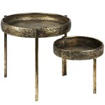 Dekoratief | Tafeltje rond, metaal wash off, 61x41x38cm | A215438 Dekoratief | Tafeltje rond, metaal wash off, 61x41x38cm | A215438