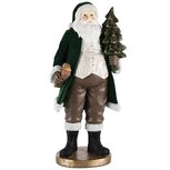 Dekoratief | Santa m/kerstboom, groen, resina, 16x11x33cm | A215576 Dekoratief | Santa m/kerstboom, groen, resina, 16x11x33cm | A215576