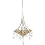 Dekoratief | Hanger kroonluchter, transparant, glas, 12x12x24cm | A215817 Dekoratief | Hanger kroonluchter, transparant, glas, 12x12x24cm | A215817