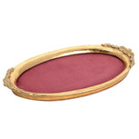 Dekoratief | Deco schaal ovaal, bordeau/goud, resina, 39x20x3cm | A219101 Dekoratief | Deco schaal ovaal, bordeau/goud, resina, 39x20x3cm | A219101
