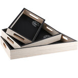 Dekoratief | Set 3 dienbladen 'Voor jou/For you/Pour toi', hout, 30x20x5cm | A220193 Dekoratief | Set 3 dienbladen 'Voor jou/For you/Pour toi', hout, 30x20x5cm | A220193