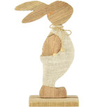 Dekoratief | Deco konijn hout m/fluffy kledij, naturel/wit, 20x7x32cm | A200111 Dekoratief | Deco konijn hout m/fluffy kledij, naturel/wit, 20x7x32cm | A200111