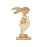 Dekoratief | Deco konijn hout met fluffy kledij, naturel/wit, 15x7x22cm | A200112 Dekoratief | Deco konijn hout met fluffy kledij, naturel/wit, 15x7x22cm | A200112