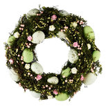 Dekoratief | Krans groen m/eieren, pvc, 33x33x7cm | A200571 Dekoratief | Krans groen m/eieren, pvc, 33x33x7cm | A200571
