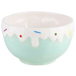 Dekoratief | Bowl milkshake, wit/groen, keramiek, 12x12x7cm | A220412 Dekoratief | Bowl milkshake, wit/groen, keramiek, 12x12x7cm | A220412