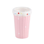 Dekoratief | Tandenstokerhouder milkshake, wit/roze, keramiek, 4x4x6cm | A220413 Dekoratief | Tandenstokerhouder milkshake, wit/roze, keramiek, 4x4x6cm | A220413
