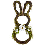 Dekoratief | Bunny krans, naturel/groen, 26x41x6cm | A220741 Dekoratief | Bunny krans, naturel/groen, 26x41x6cm | A220741