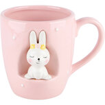 Dekoratief | Mok roze m/bunny, keramiek, 15x12x11cm | A220752 Dekoratief | Mok roze m/bunny, keramiek, 15x12x11cm | A220752