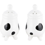Dekoratief | Set peper en zout, gevlekt, zwart/wit, keramiek, 6x5x10cm | A220763 Dekoratief | Set peper en zout, gevlekt, zwart/wit, keramiek, 6x5x10cm | A220763
