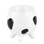 Dekoratief | Eierdopje gevlekt, zwart/wit, keramiek, 6x6x6cm | A220764 Dekoratief | Eierdopje gevlekt, zwart/wit, keramiek, 6x6x6cm | A220764
