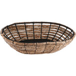 Dekoratief | Mand ovaal zwart/naturel, bamboe/hout, 31x21x8cm | A220905 Dekoratief | Mand ovaal zwart/naturel, bamboe/hout, 31x21x8cm | A220905