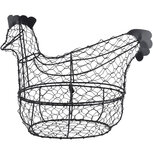Dekoratief | Rastermand kip, zwart, metaal, 38x21x30cm | A220924 Dekoratief | Rastermand kip, zwart, metaal, 38x21x30cm | A220924