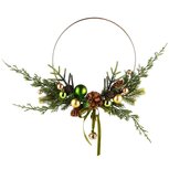 Dekoratief | Krans groen m/kerstballen, naturel/metaal, 35x26x9cm | A225214 Dekoratief | Krans groen m/kerstballen, naturel/metaal, 35x26x9cm | A225214