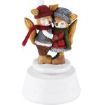 Dekoratief | Muziekdoos m/vosjeskoppel, resina, 10x10x17cm | A225387 Dekoratief | Muziekdoos m/vosjeskoppel, resina, 10x10x17cm | A225387