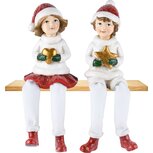 Dekoratief | Winterkindje m/hangbeentjes, resina, 7x6x10cm, set van 2 stuks | A225423 Dekoratief | Winterkindje m/hangbeentjes, resina, 7x6x10cm, set van 2 stuks | A225423
