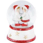 Dekoratief | Waterbol m/winterkindjes, resina/glas, LED, 7x7x9cm | A225425 Dekoratief | Waterbol m/winterkindjes, resina/glas, LED, 7x7x9cm | A225425