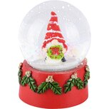 Dekoratief | Waterbol m/gnoompje, rood, resina/glas, 7x7x9cm | A225528 Dekoratief | Waterbol m/gnoompje, rood, resina/glas, 7x7x9cm | A225528