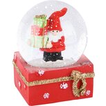 Dekoratief | Waterbol m/santa, rood, resina/glas, 7x7x9cm | A225529 Dekoratief | Waterbol m/santa, rood, resina/glas, 7x7x9cm | A225529