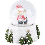 Dekoratief | Waterbol m/sneeuwman, wit, resina, 8x8x10cm | A225530 Dekoratief | Waterbol m/sneeuwman, wit, resina, 8x8x10cm | A225530