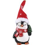 Dekoratief | Pinguin m/kerstmuts, rood/wit/zwart, keramiek, 8x8x13cm | A225538 Dekoratief | Pinguin m/kerstmuts, rood/wit/zwart, keramiek, 8x8x13cm | A225538