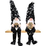 Dekoratief | Gnoompje m/hangbeentjes, zwart, TC, 6x6x20cm, set van 2 stuks | A225539 Dekoratief | Gnoompje m/hangbeentjes, zwart, TC, 6x6x20cm, set van 2 stuks | A225539