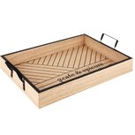 Dekoratief | Dienblad 'Bistro', naturel/zwart, hout, 37x26x5cm | A225551 Dekoratief | Dienblad 'Bistro', naturel/zwart, hout, 37x26x5cm | A225551