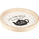 Dekoratief | Dienblad 'All You Need', naturel/zwart/wit, hout, 30x30x4cm | A225559 Dekoratief | Dienblad 'All You Need', naturel/zwart/wit, hout, 30x30x4cm | A225559