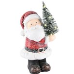 Dekoratief | Santa m/boompje, keramiek, LED, 14x9x22cm | A225577 Dekoratief | Santa m/boompje, keramiek, LED, 14x9x22cm | A225577