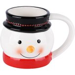 Dekoratief | Mok 'Snowman', wit/rood/zwart, dolomiet, 14x12x10cm | A225582 Dekoratief | Mok 'Snowman', wit/rood/zwart, dolomiet, 14x12x10cm | A225582