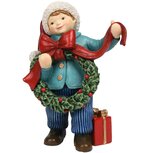 Dekoratief | Winterkindje jongen staand m/krans, resina, 8x5x12cm | A225641 Dekoratief | Winterkindje jongen staand m/krans, resina, 8x5x12cm | A225641