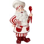 Dekoratief | Santa snoepchef staand, resina, rood/wit, 26x20x47cm | A225652 Dekoratief | Santa snoepchef staand, resina, rood/wit, 26x20x47cm | A225652
